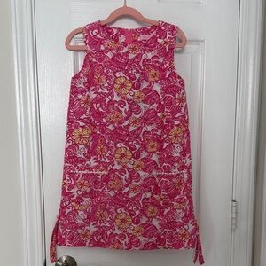 Pink and Yellow Floral Sleeveless Dress